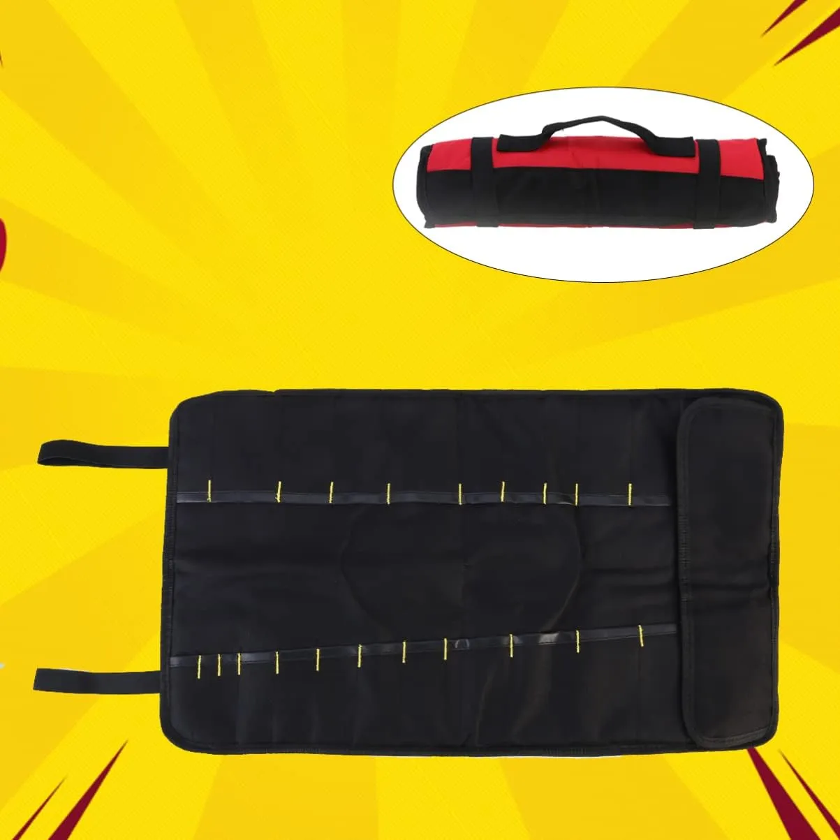 22- Pouch Tool Bag Roll up Organizer Oxford Cloth Utility Plier Screwdriver Case