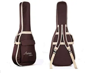 41 Inch Acoustic Guitar Gig Bag Waterproof Dual Adjustable Shoulder Strap Padded Guitar Case Gig Bag Carrying Case for 40 41 Inch Acoustic Classic Folk Guitar (Brown)