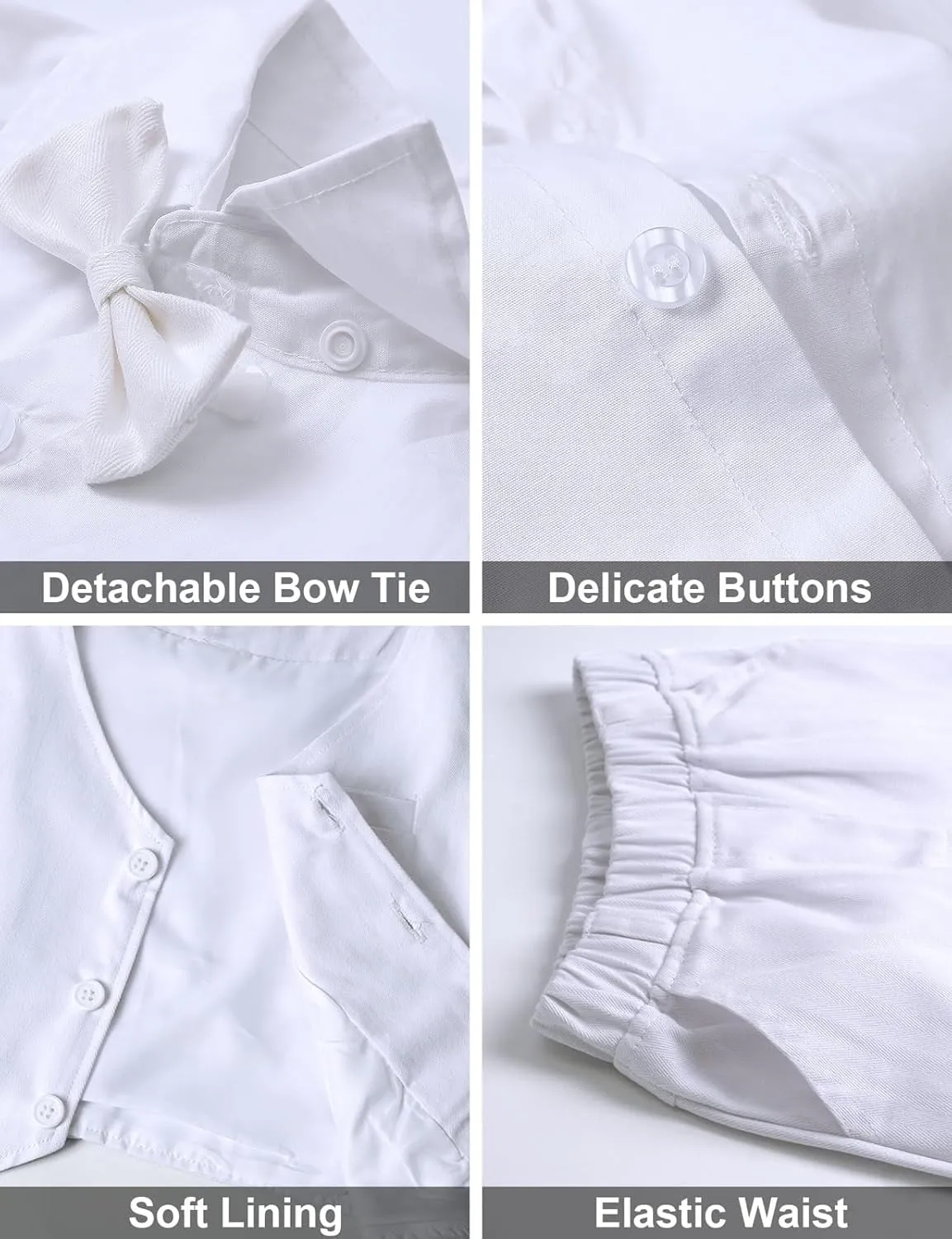 A&J DESIGN 5pcs Baby & Toddler Suit, 12 Months - 5T, Shirt & Pants & Vest & Bow Tie & Driver Cap