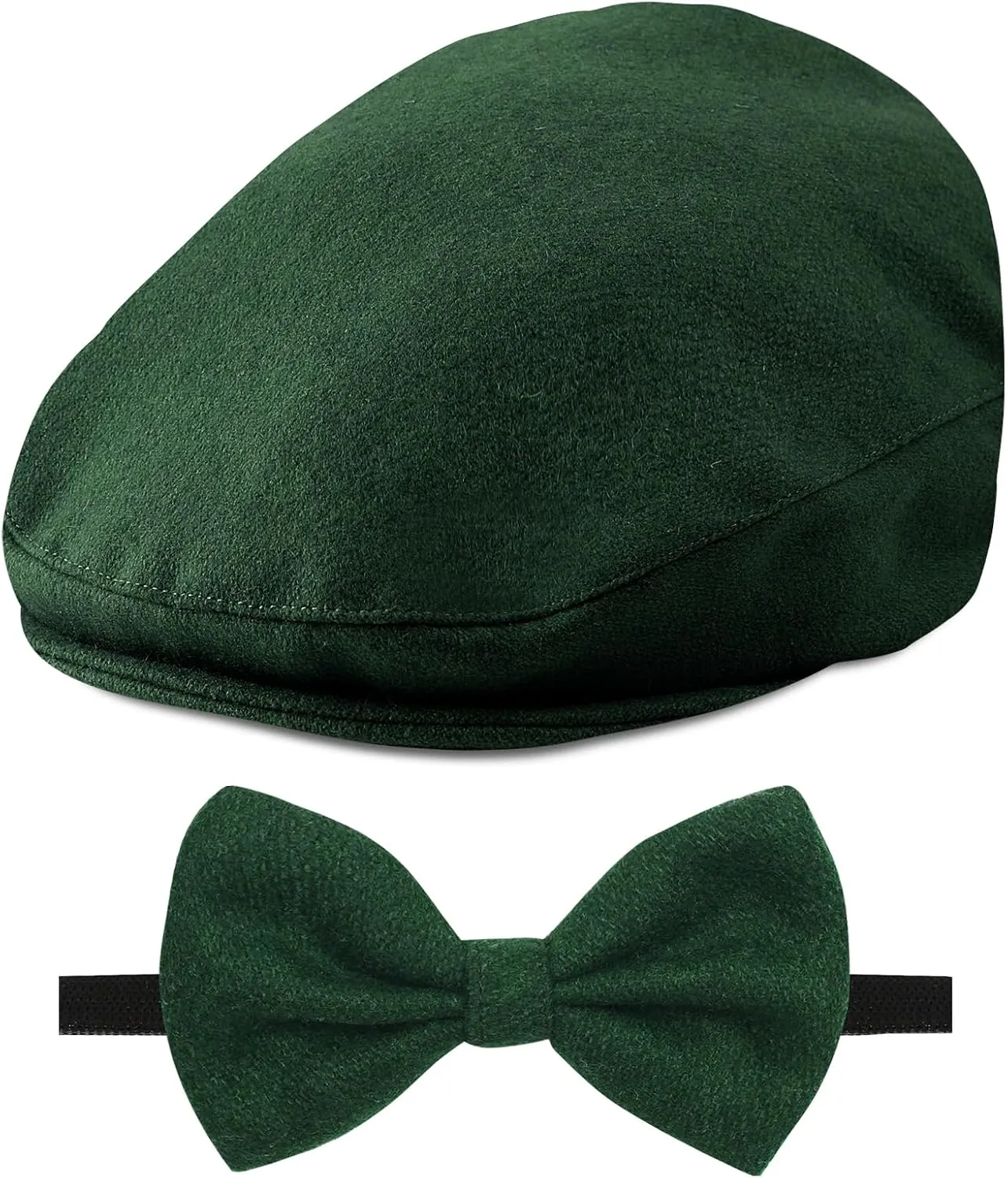 A&J DESIGN Baby Boy Driver Cap, Toddler 2pcs Newsboy Cap & Bow Tie （3 Months - 8 Years）