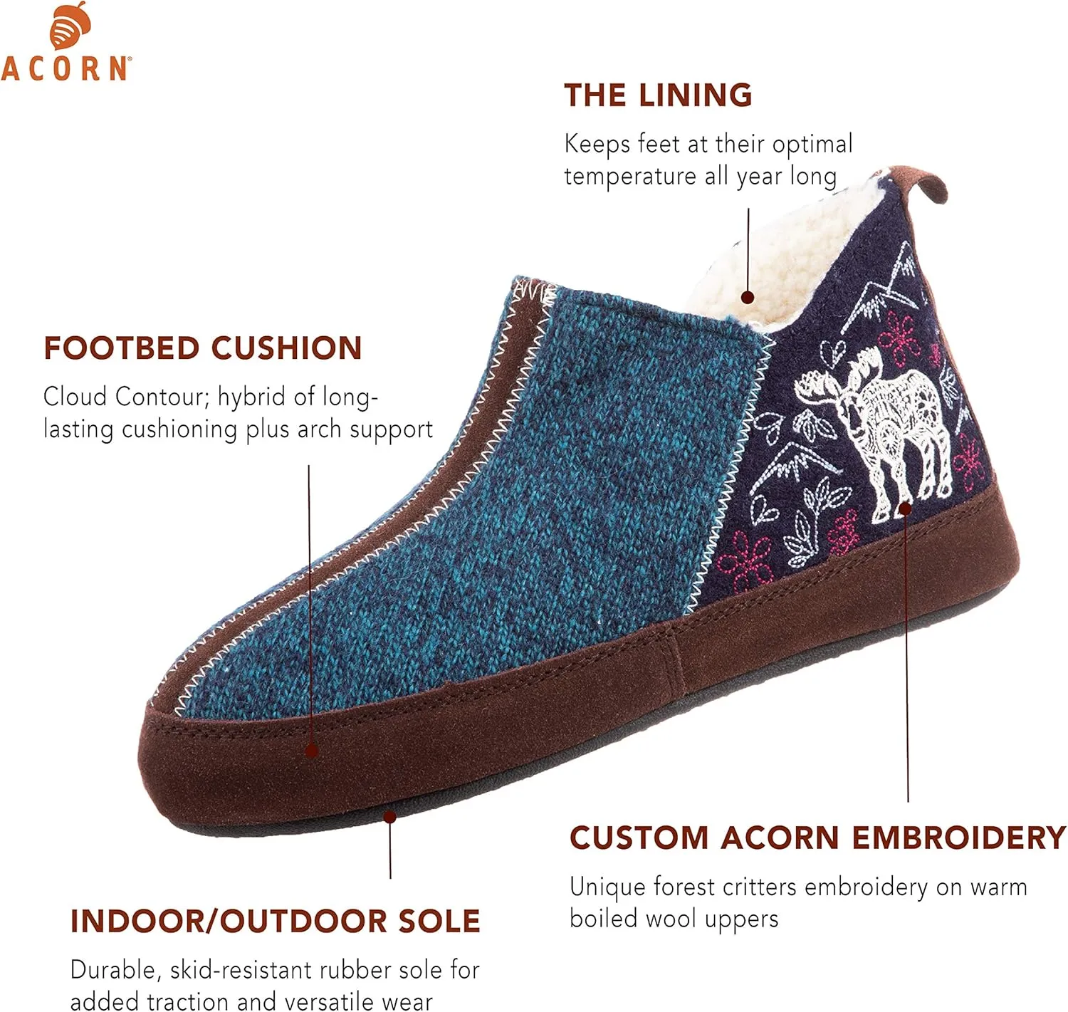 Acorn Women's Forest Bootie Slipper