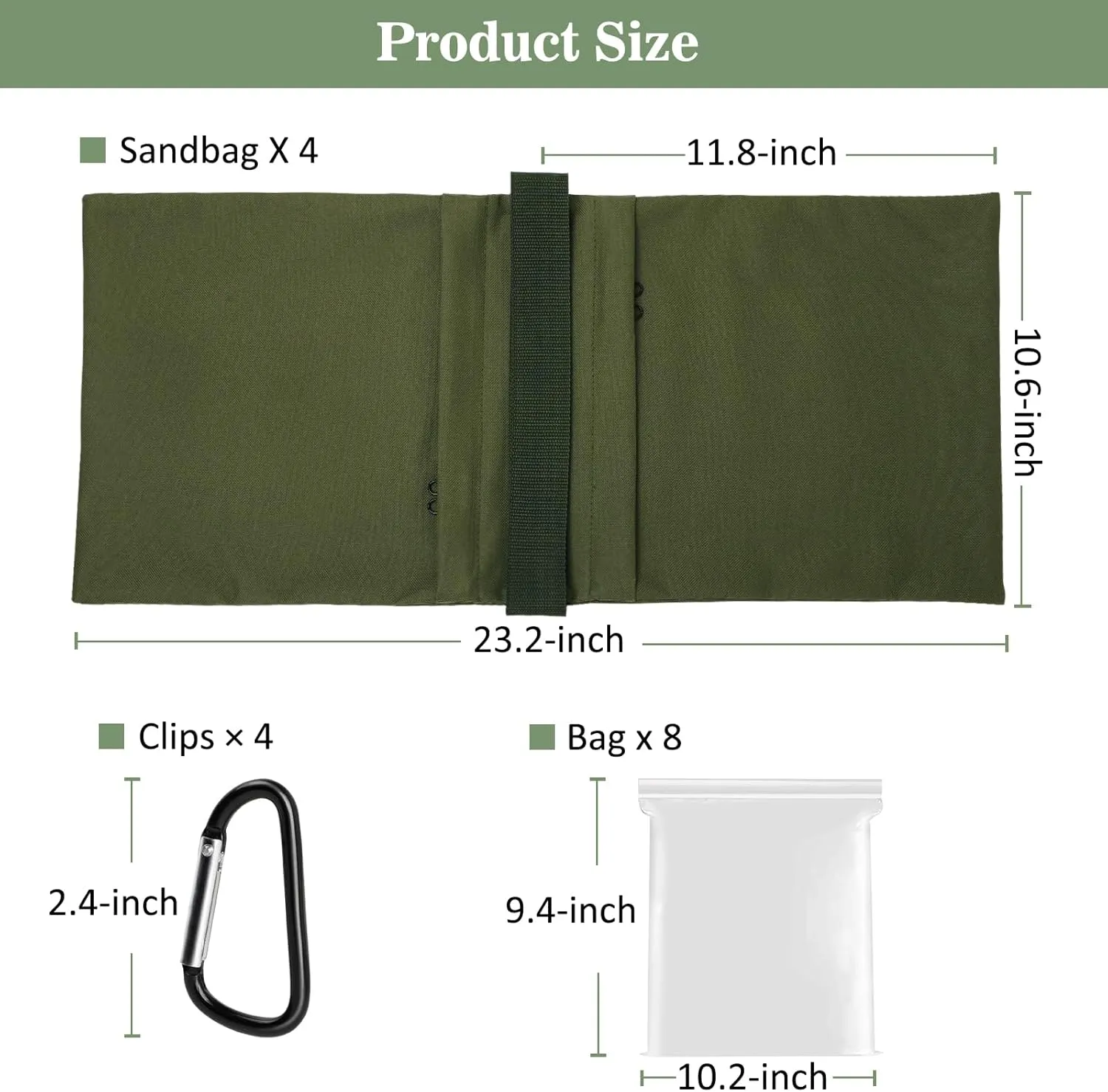Aimosen 4 Packs Sandbags Military Green Weight Bags for Light Stand, Heavy Duty Saddlebags for Photography Backdrop Stand, Photo Video Tripod, Pop up Tent, Umbrella Base, Fishing Chair, Picnic Table