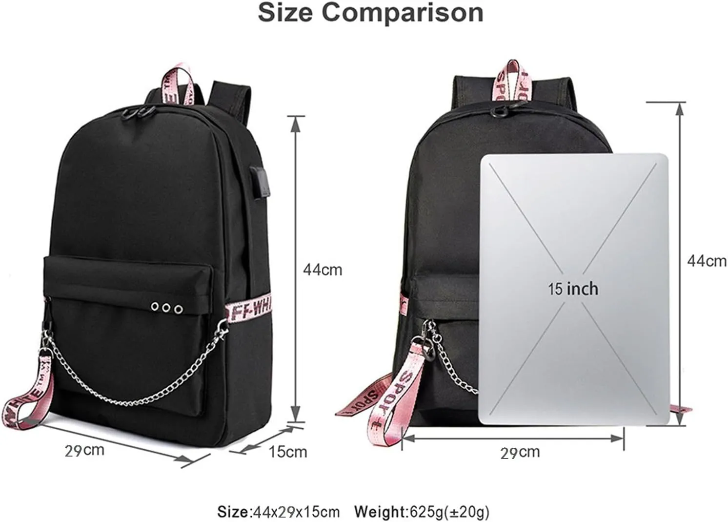 Anime Sword Art Online Backpack School Bag Kirigaya Kazuto Kirito Daypack Student Bag with USB Port 5