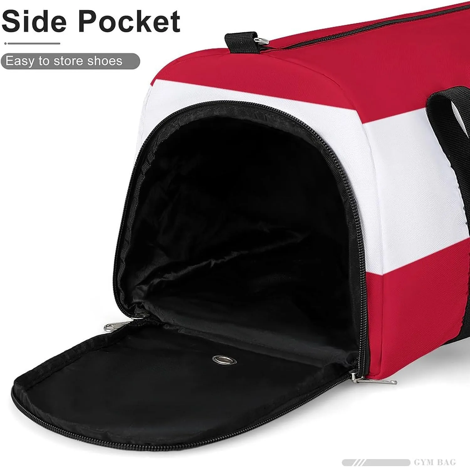 Austria Flag Gym Bag for Men Women Shoe Compartment Lightweight Travel Tote