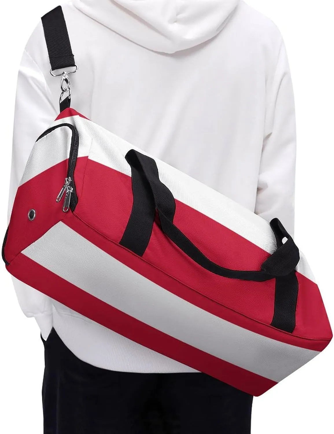 Austria Flag Gym Bag for Men Women Shoe Compartment Lightweight Travel Tote