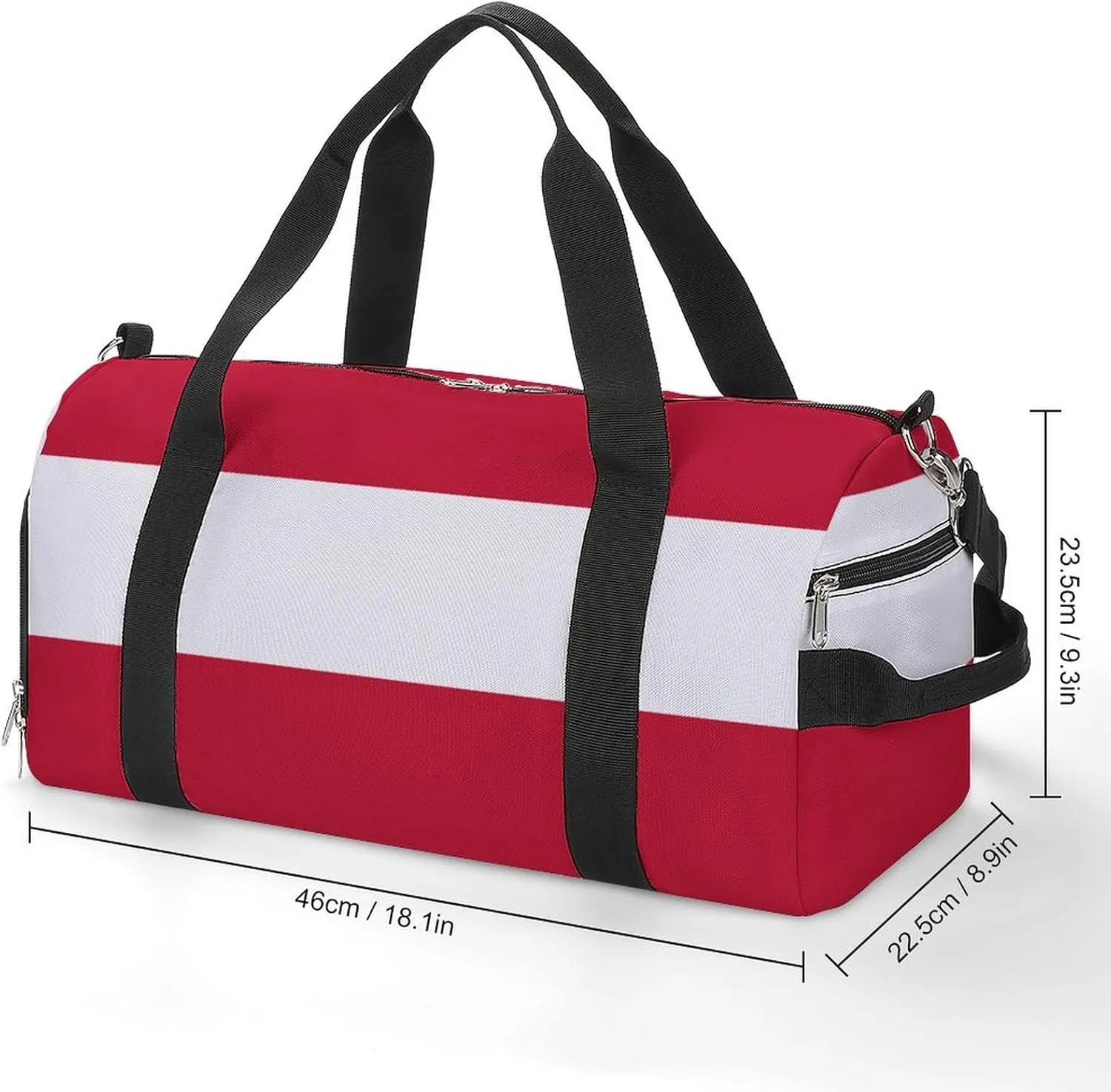 Austria Flag Gym Bag for Men Women Shoe Compartment Lightweight Travel Tote