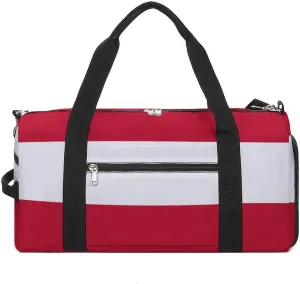 Austria Flag Gym Bag for Men Women Shoe Compartment Lightweight Travel Tote