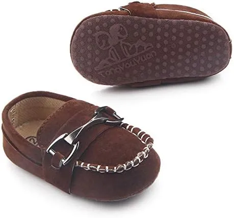 Baby Girls Boys Oxford Shoes PU Leather Loafers Dress Shoes Anti-Slip Toddler Infant Walking Shoes