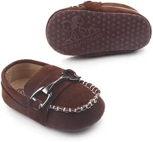 Baby Girls Boys Oxford Shoes PU Leather Loafers Dress Shoes Anti-Slip Toddler Infant Walking Shoes