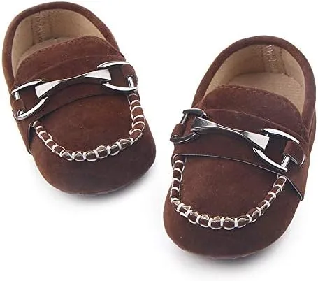 Baby Girls Boys Oxford Shoes PU Leather Loafers Dress Shoes Anti-Slip Toddler Infant Walking Shoes