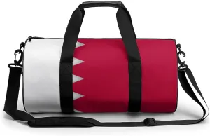 Bahrain Flag Waterproof Gym Bag with Dry Wet Separation for Men Women Sports Travel Weekender
