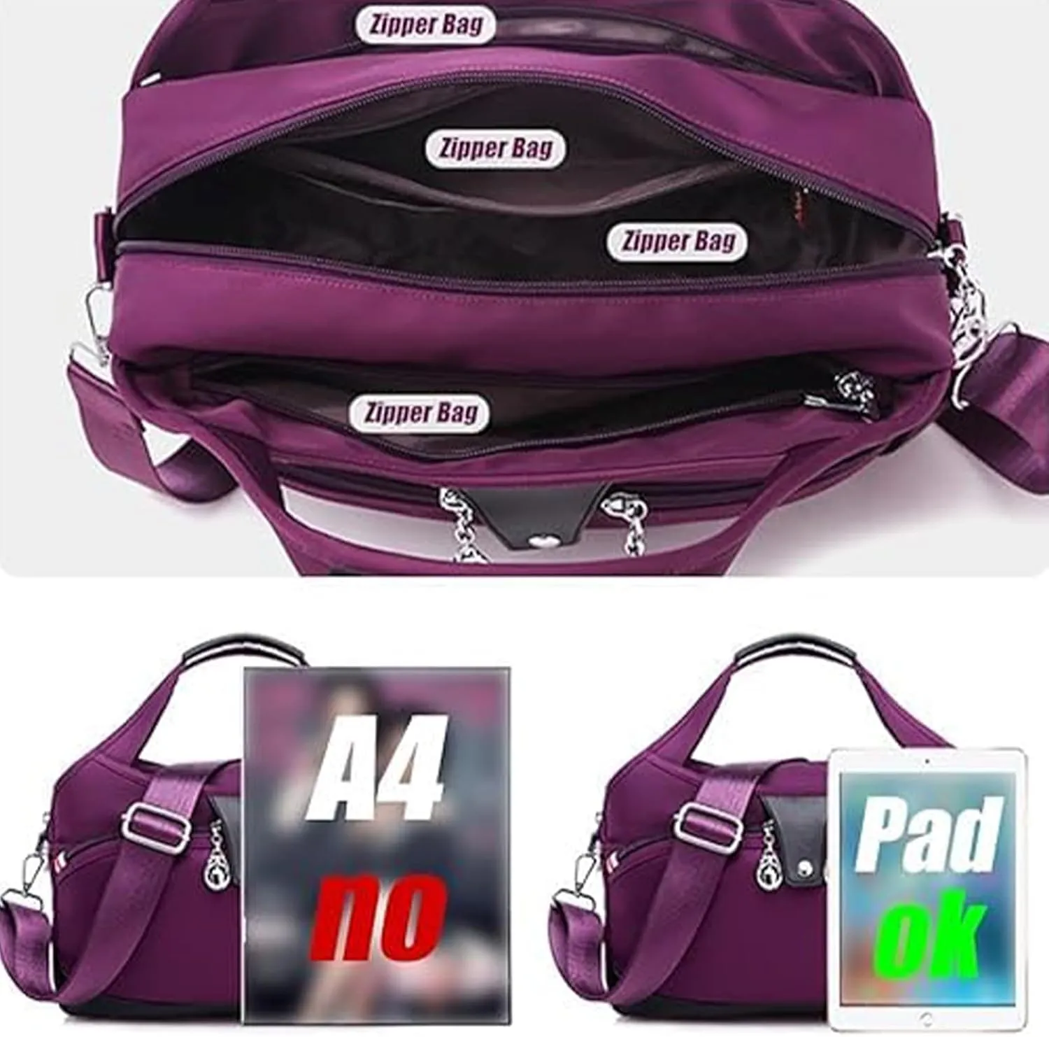 Blaciokamith Soft Side Lightweight Underseat Tote Bag, Waterproof Anti Theft Crossbody Bag, 2025 New Underseat Tote Bag