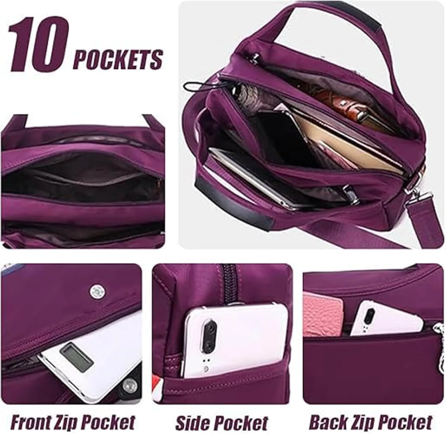 Blaciokamith Soft Side Lightweight Underseat Tote Bag, Waterproof Anti Theft Crossbody Bag, 2025 New Underseat Tote Bag