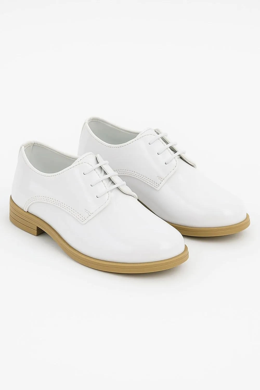 Boys Derby Patent Formal Dress Shoes Lace Up Wedding Prom Footwear