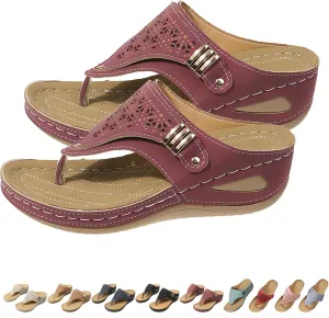 Breathable Mesh Sports Sandals With Non-Slip Sole, Women Wedges Thick-Soled Flip-Flops, Open Toe Casual Slipper