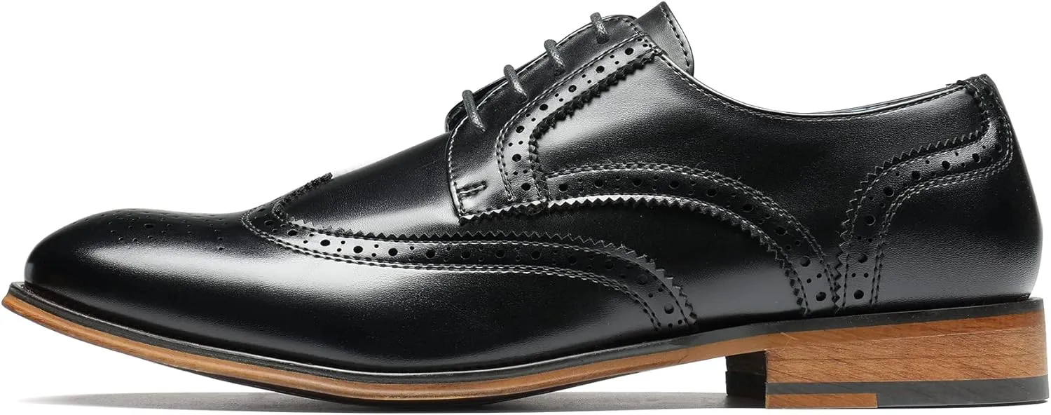 Bruno Marc Men's Lace Up Soft Cap-Toe Formal Dress Shoes