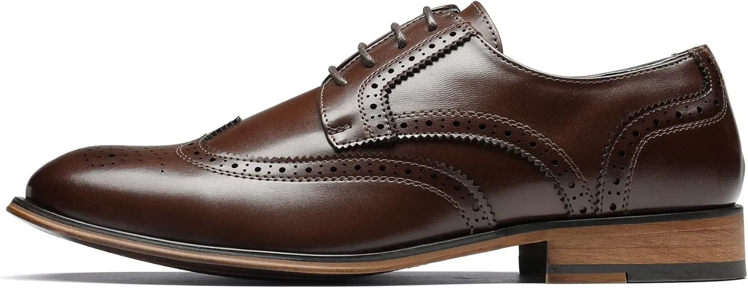 Bruno Marc Men's Lace Up Soft Cap-Toe Formal Dress Shoes