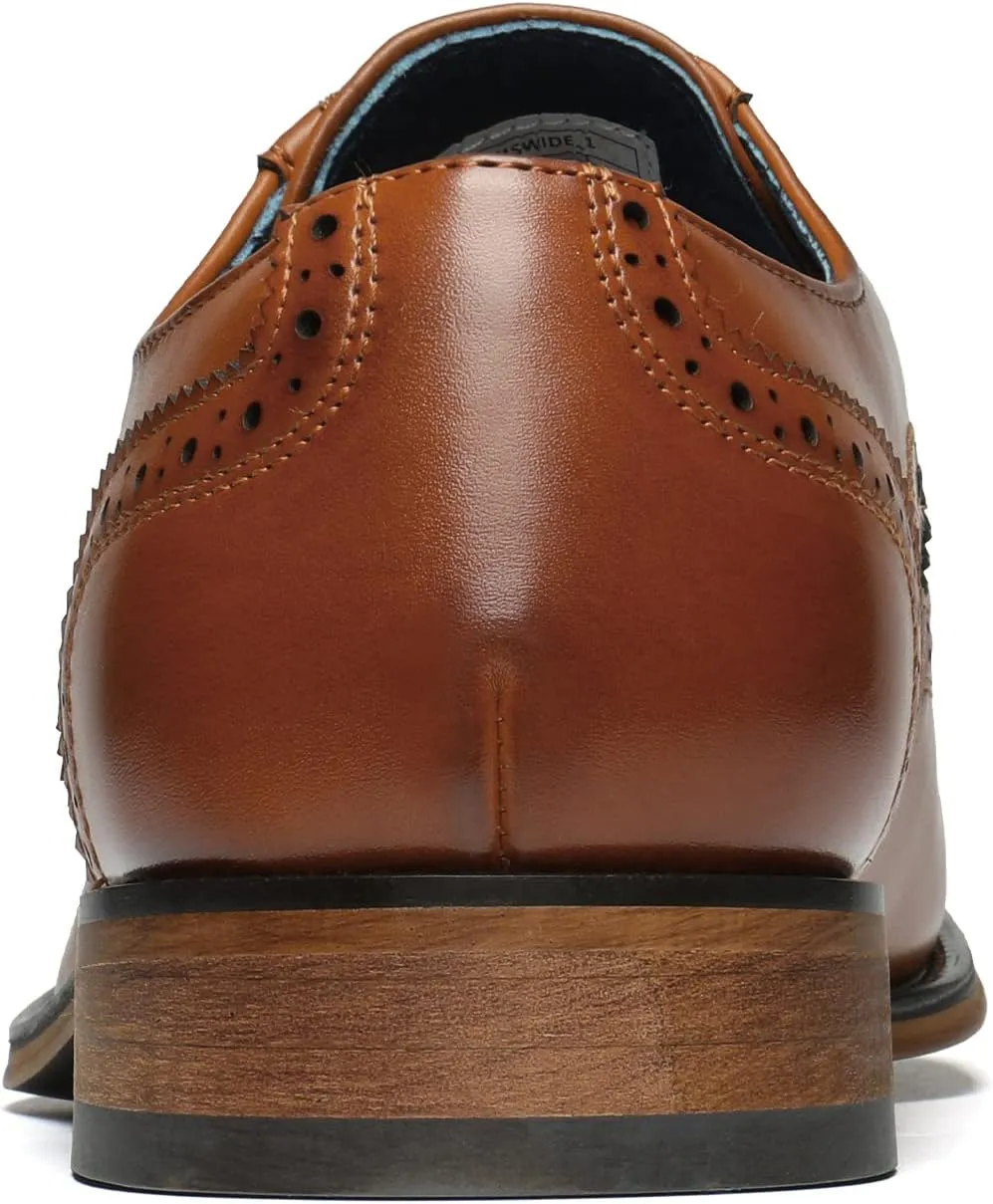 Bruno Marc Men's Lace Up Soft Cap-Toe Formal Dress Shoes