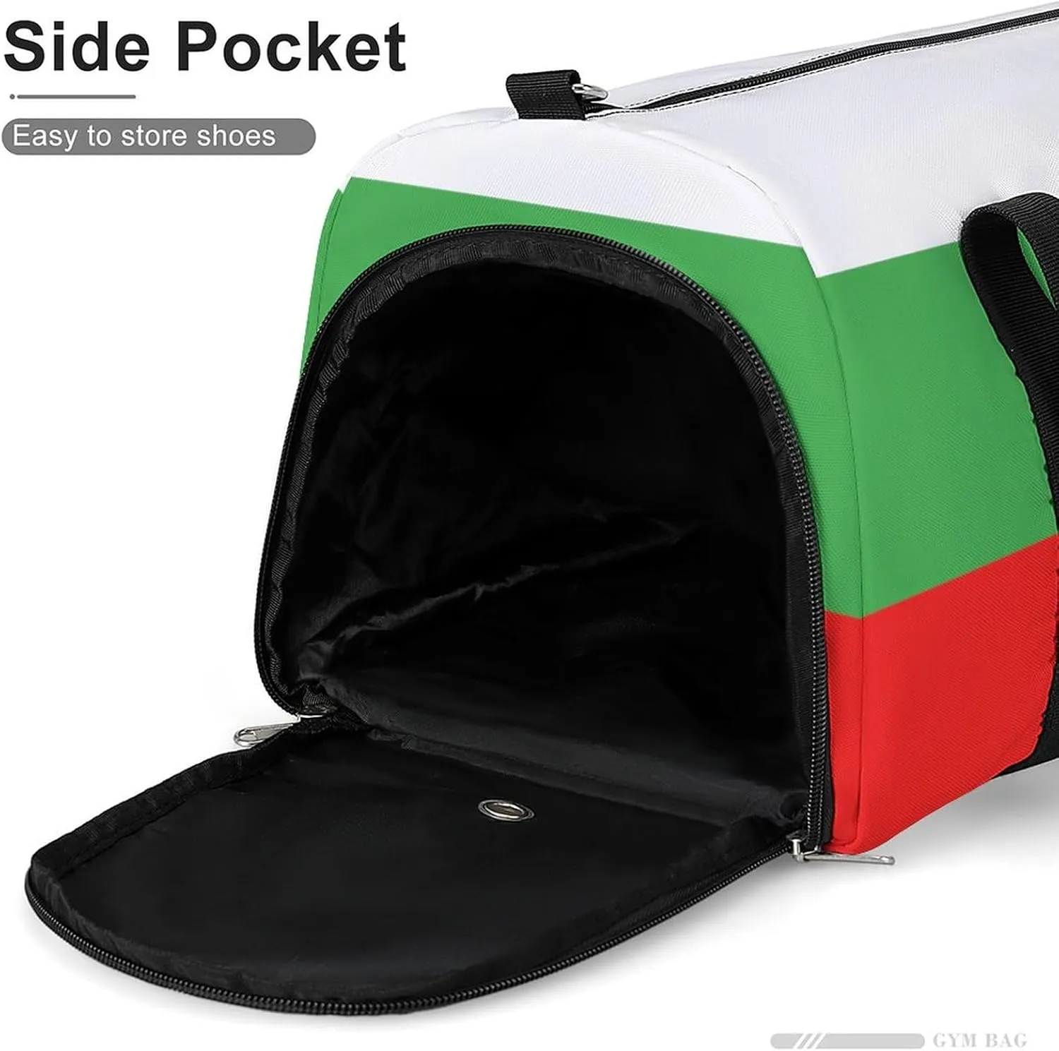 Bulgaria Flag Travel Duffle for Men Women with Wet Pocket and Shoe Compartment