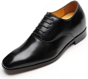 CHAMARIPA Elevator Shoes for Men Invisible Height Increasing Elevator Shoes Lace up Leather Formal Oxford Dress Tuxedo Lift Shoes Make You Taller