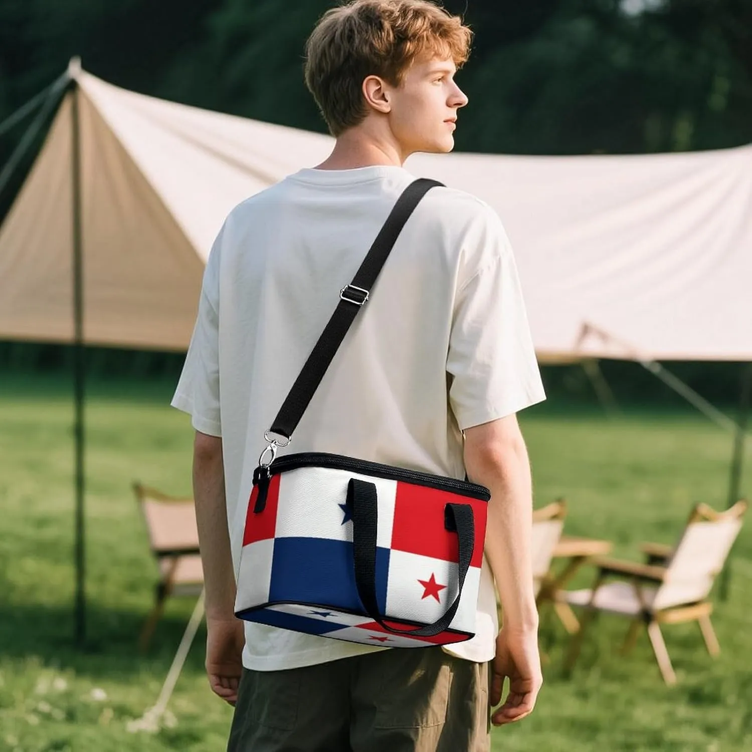 Collapsible Cooler Bag Camping Cooler Tote Lunch Cooler Insulated Waterproof Lunch Box for Picnic Beach Travel