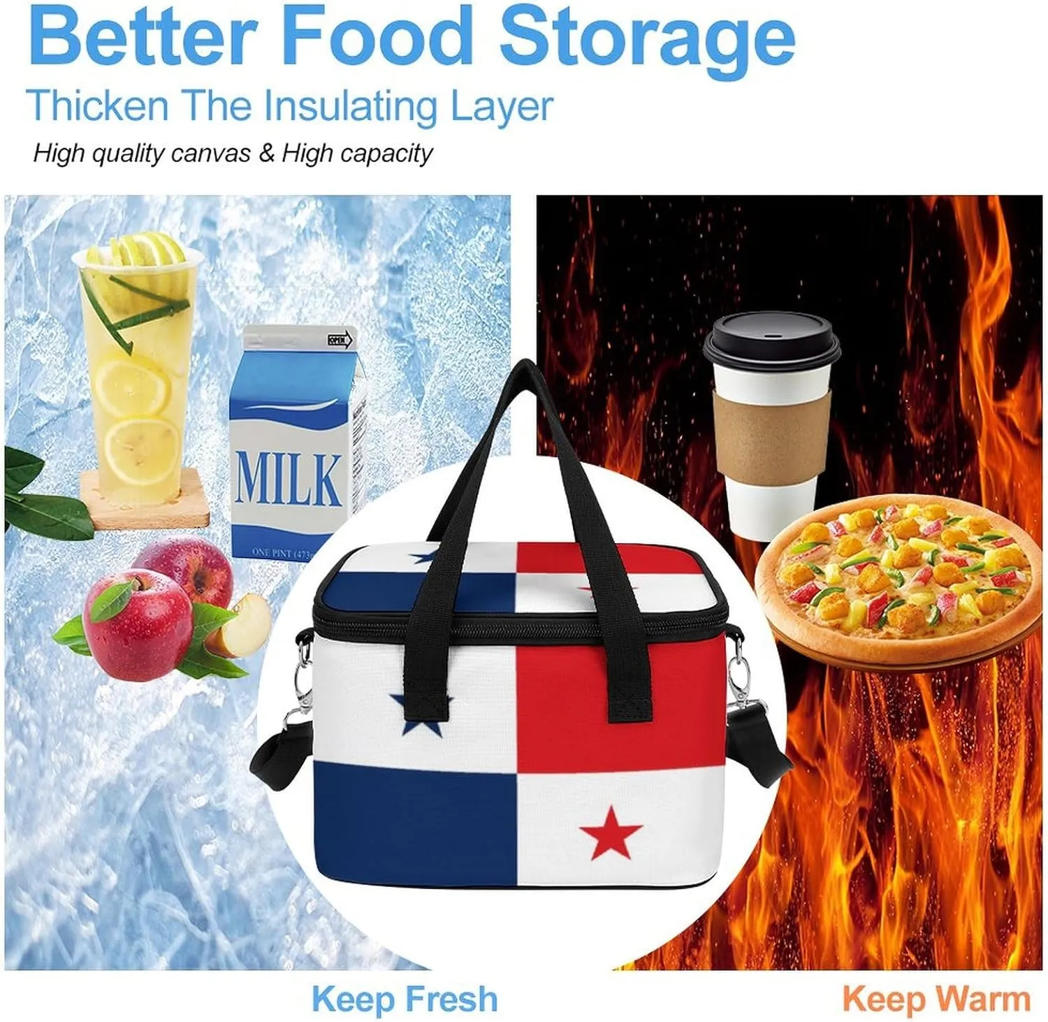 Collapsible Cooler Bag Camping Cooler Tote Lunch Cooler Insulated Waterproof Lunch Box for Picnic Beach Travel