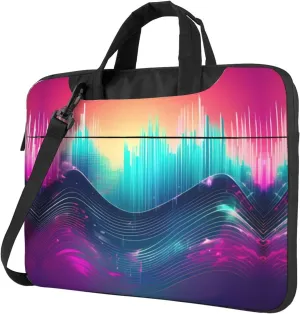 Cool Music Sound Wave Laptop Bag - Shockproof & Stylish Laptop Handbag For Unique And Safe Laptop Transportation