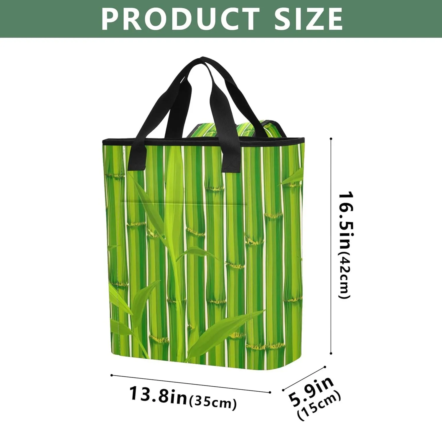 Cute Panda Hang Bamboo Soft Side Coolers Insulated Leakproof 36 Cans Lunch Tote Bag for Women Insulated 13.8''x5.9''x16.5