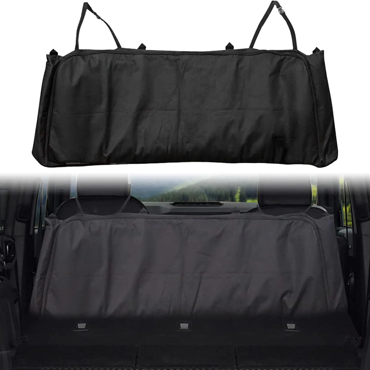 D-Lumina Soft Top Window Storage Bag - Compatible with Ford Bronco 4-Door 2021 2022 2023 2024 2025 - Rearseat Storage Multi-Layer Protection Bags Prevent Soft Windows Scratching & Bending ﻿