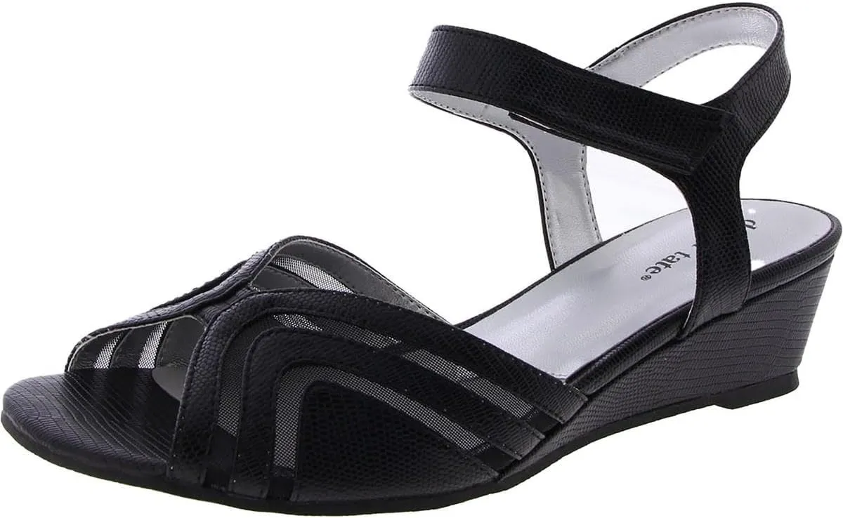 David Tate Womens Admire Peep Toe Dressy Wedge Sandals
