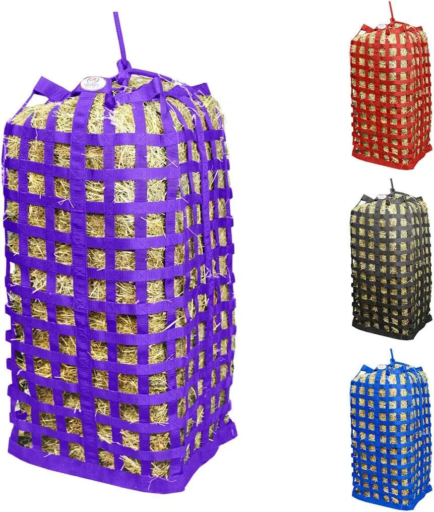 Derby Originals XL Go Around Slow Feeder Horse Hay Bag with Super Tough Bottom and 1 Year Warranty, Purple, 71-7132-PUR