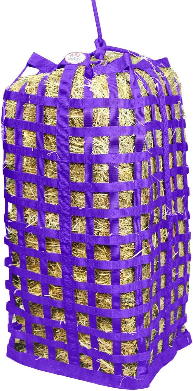 Derby Originals XL Go Around Slow Feeder Horse Hay Bag with Super Tough Bottom and 1 Year Warranty, Purple, 71-7132-PUR