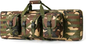 DULCE DOM Double Case Soft Padded Long Bag, Tactical Case Storage for Shooting Hunting Dual Carrying Backpack Accessories