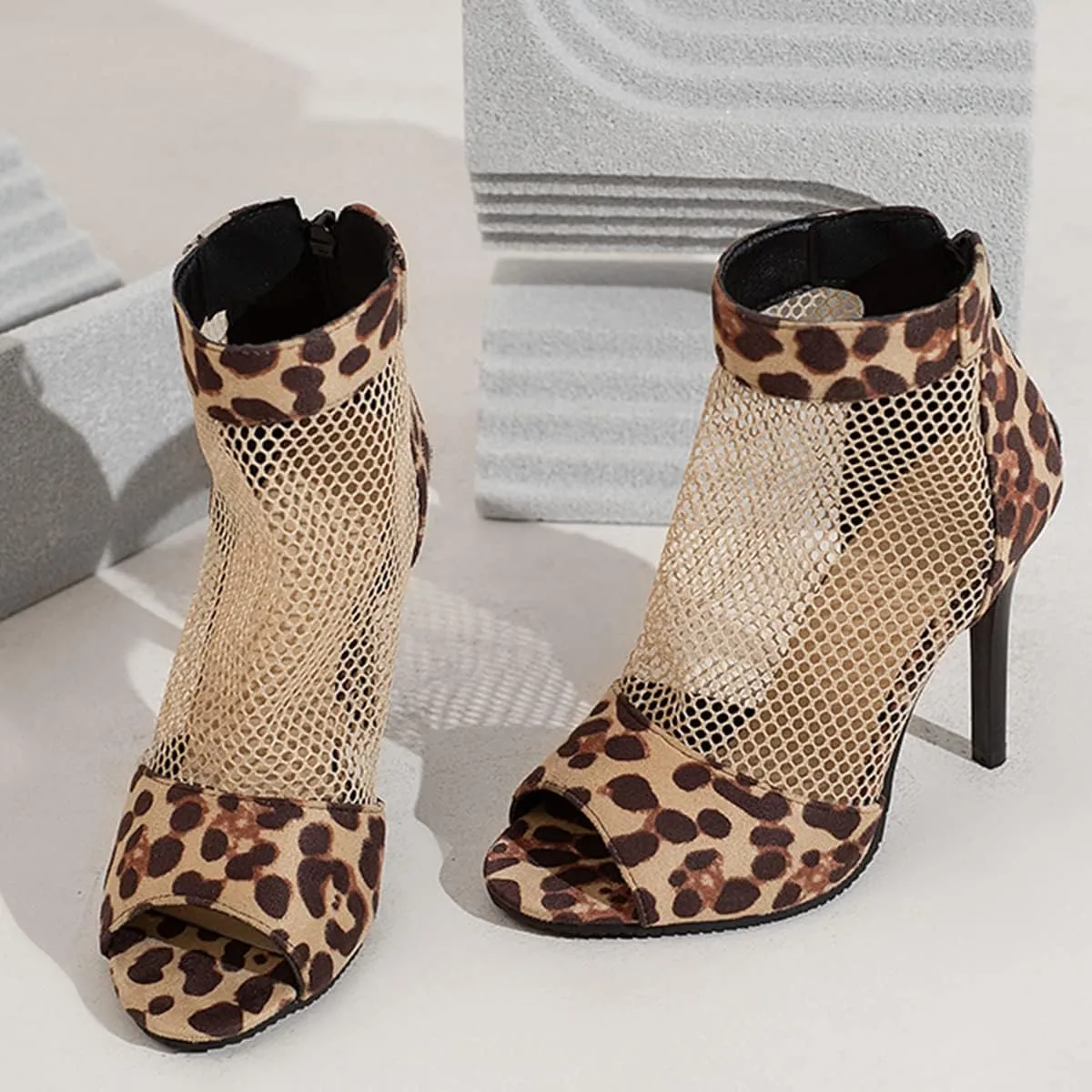 Fashion Peep Toe Mesh Air Summer Booties Women Gladiator Sandal