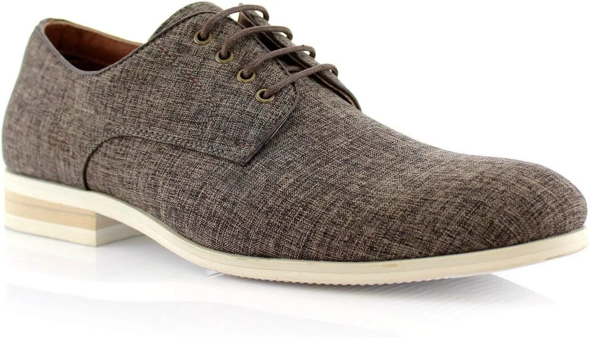 Ferro Aldo Men's Classic Round-Toe Fashion Derby Dress Shoes