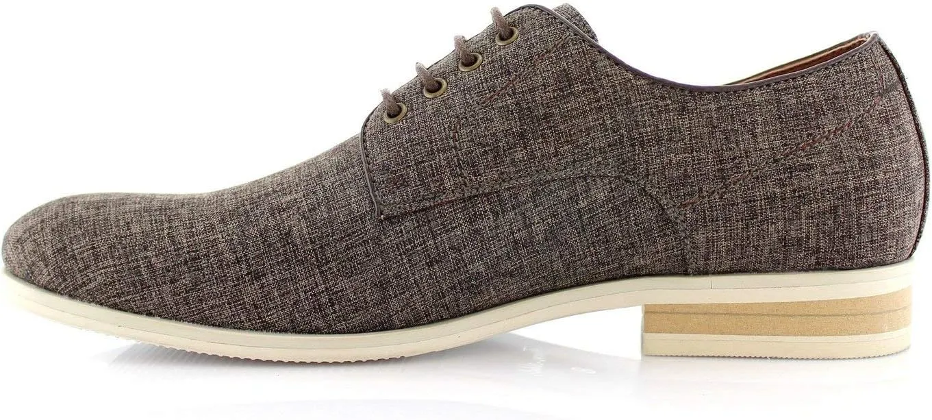 Ferro Aldo Men's Classic Round-Toe Fashion Derby Dress Shoes