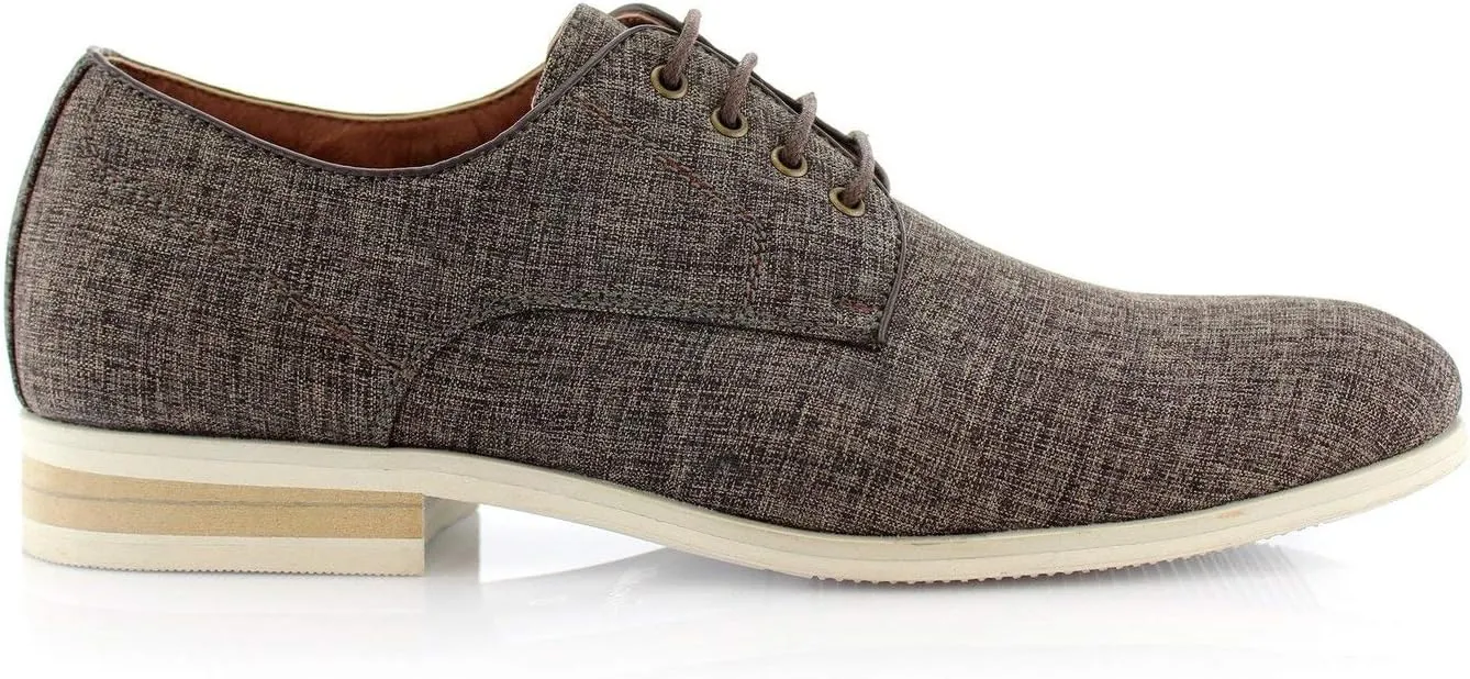 Ferro Aldo Men's Classic Round-Toe Fashion Derby Dress Shoes