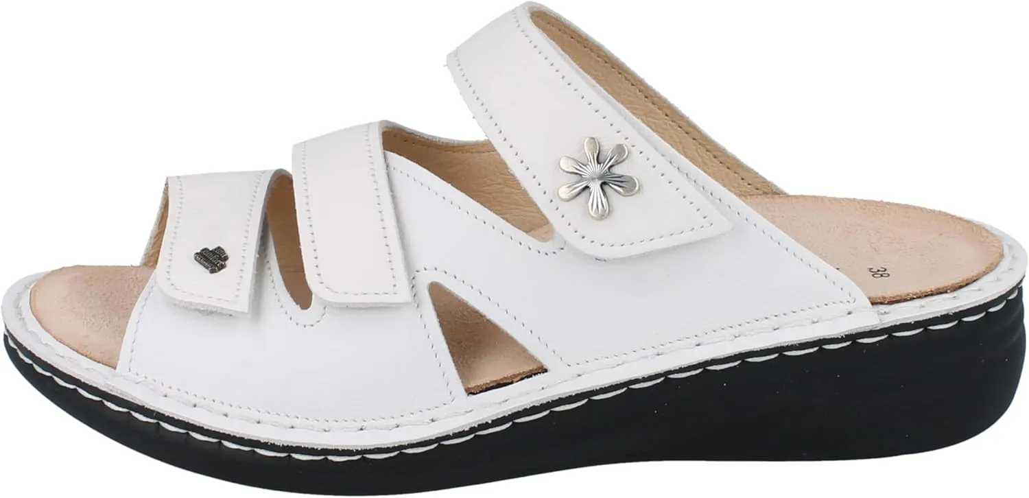 Finn Comfort Grenada White Mules - Fit Overview Brands FinnMellow, White, Leather (Clio)