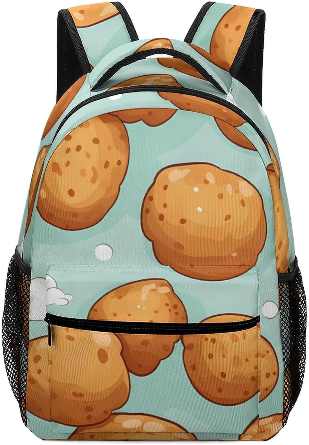 Fired Potato Balls Travel Backpack Lightweight Shoulders Bag Casual Daypack with Pockets for Men Women