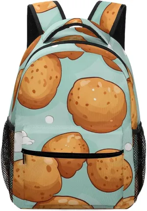 Fired Potato Balls Travel Backpack Lightweight Shoulders Bag Casual Daypack with Pockets for Men Women