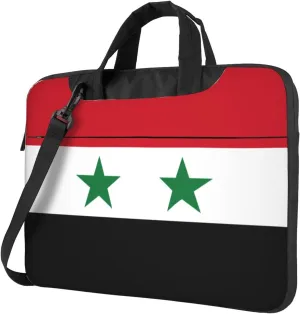 Flag of the Syrian Arab Republic Print Trendy Oxford Cloth Laptop Bag - Versatile Laptop Case,Messenger Bag, Shoulder Bag