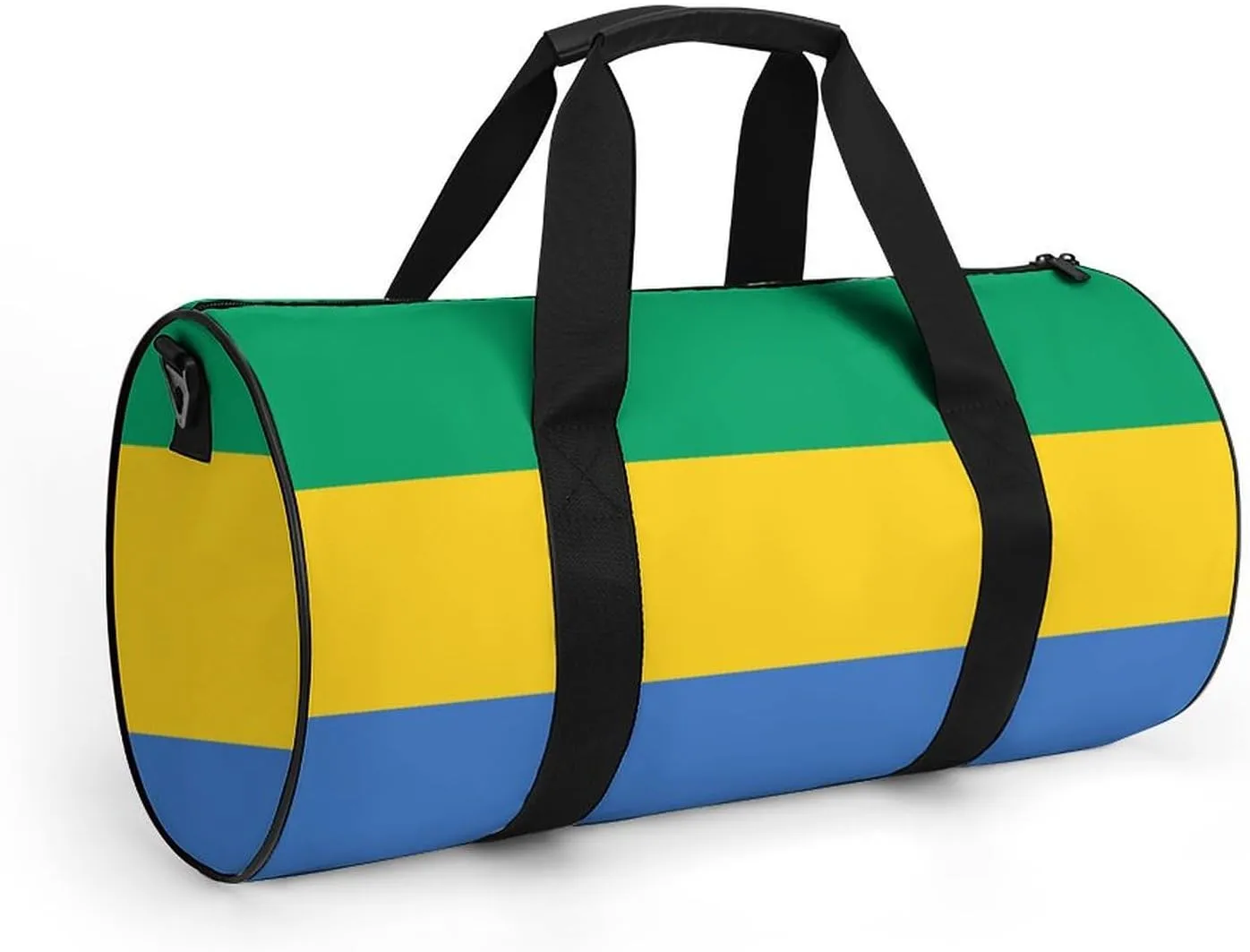 Gabon Flag Travel Gym Duffel Bag for Women Men Dry Wet Separation Carry On Weekender