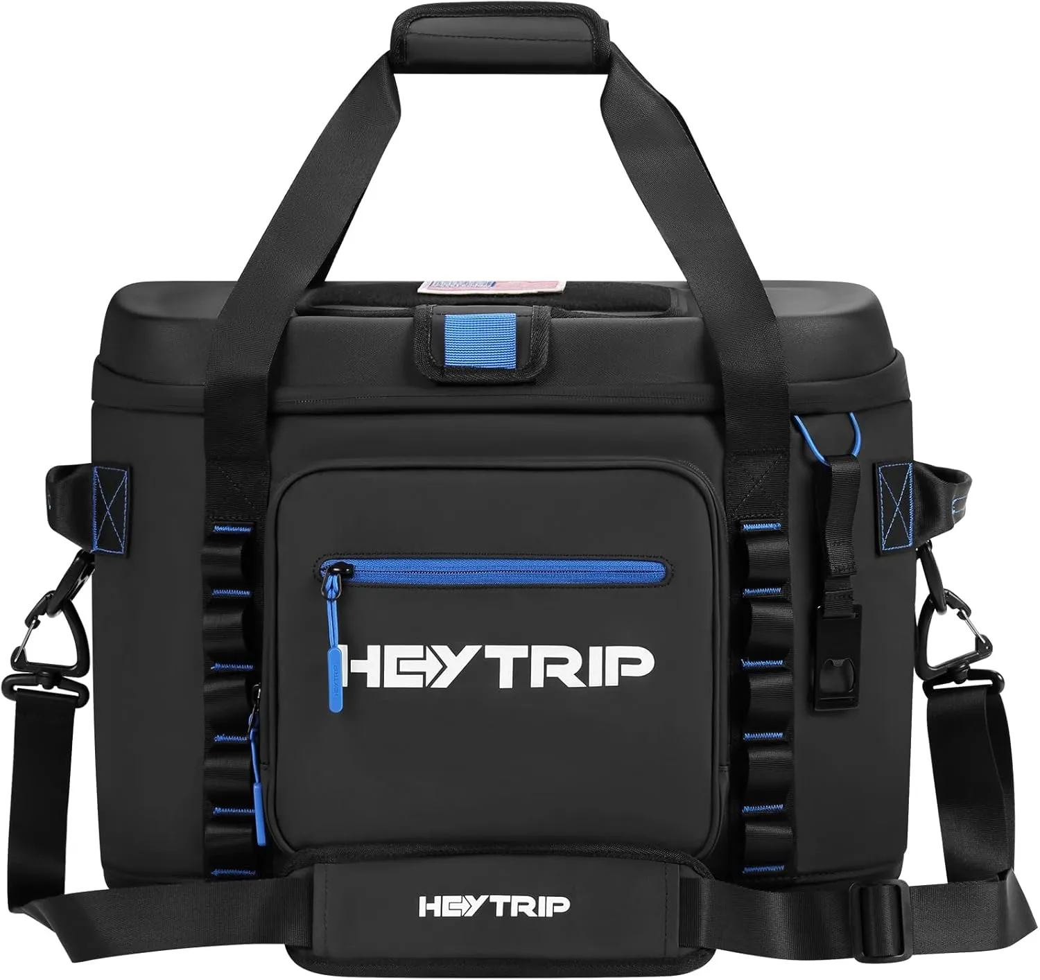 HEYTRIP Large Soft Cooler Bag, Soft Sided Insulated Cooler Hard Lid & Base Portable Beach Ice Chest with Shoulder Strap Leakproof Camping Cooler