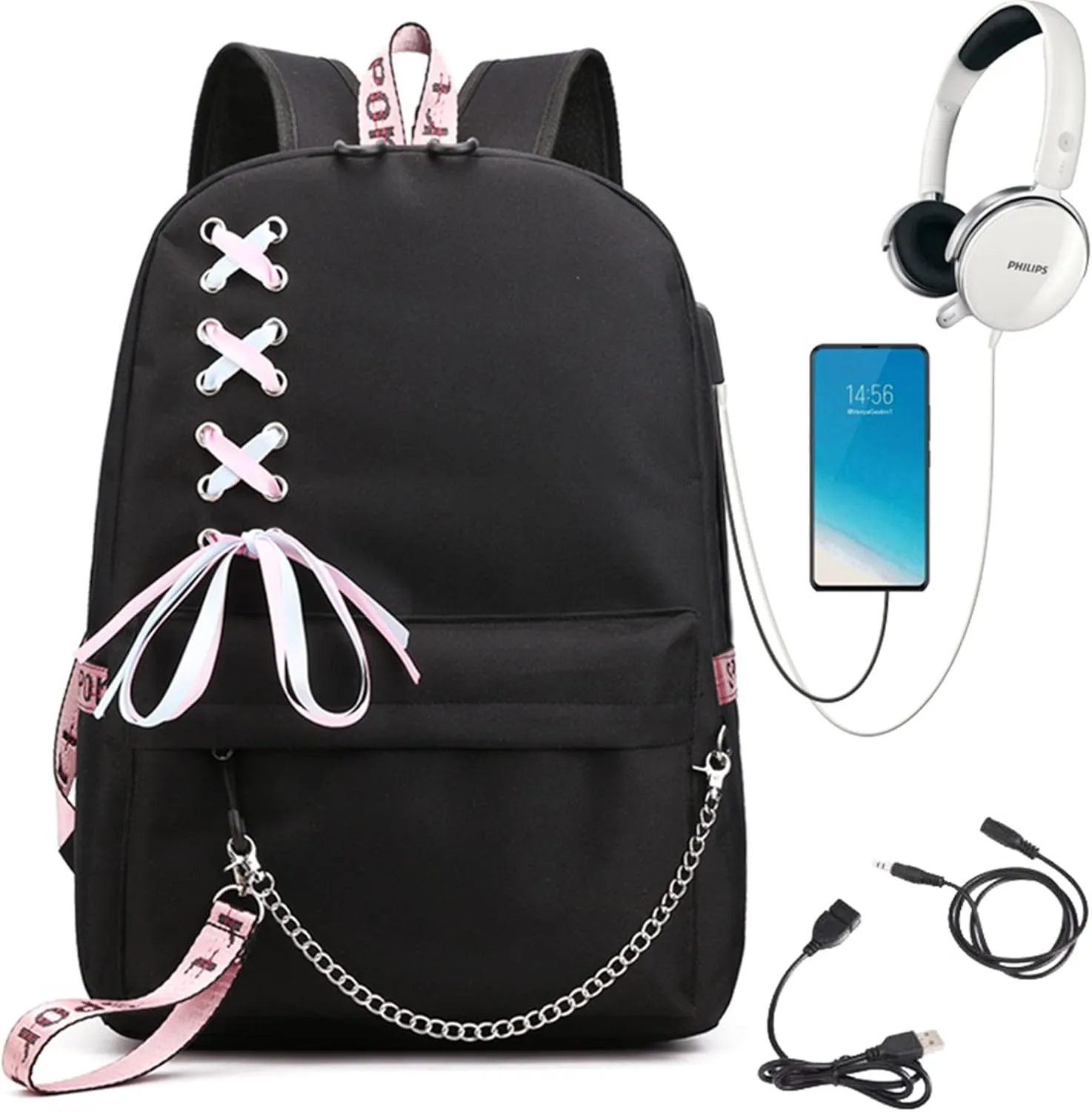 ISaikoy Anime Yu Yu Hakusho Backpack Shoulder Bag Bookbag Student School Bag Daypack Satchel 11