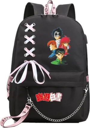 ISaikoy Anime Yu Yu Hakusho Backpack Shoulder Bag Bookbag Student School Bag Daypack Satchel 11
