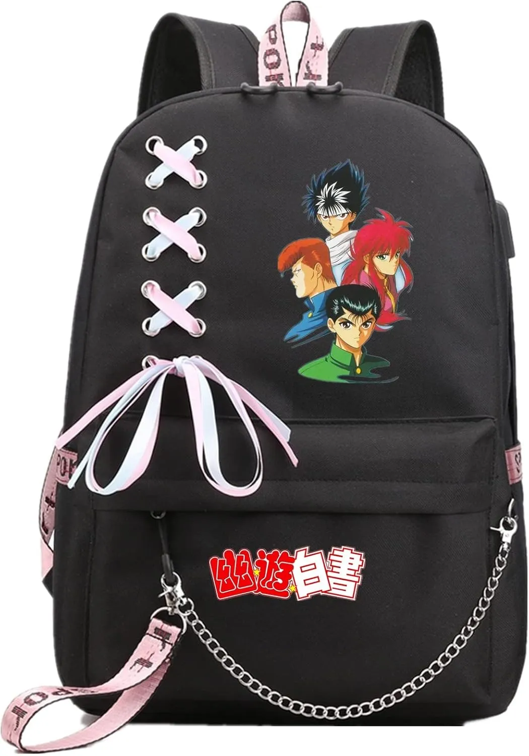 ISaikoy Anime Yu Yu Hakusho Backpack Shoulder Bag Bookbag Student School Bag Daypack Satchel 11