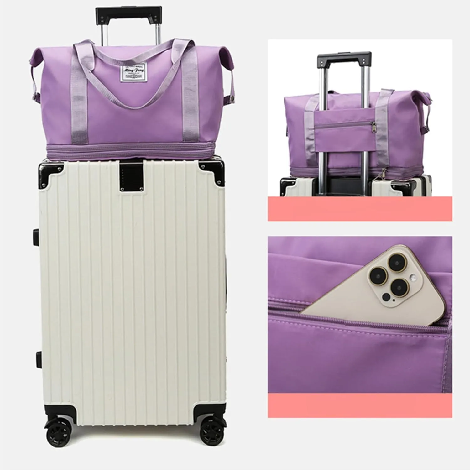 Kulken/pepepo/beente travel Bag With Wheels,Kulken Travel Bag,2025 New Large Capacity Travel Bag - Universal Wheel Removable,Wheel-Equipped (E)