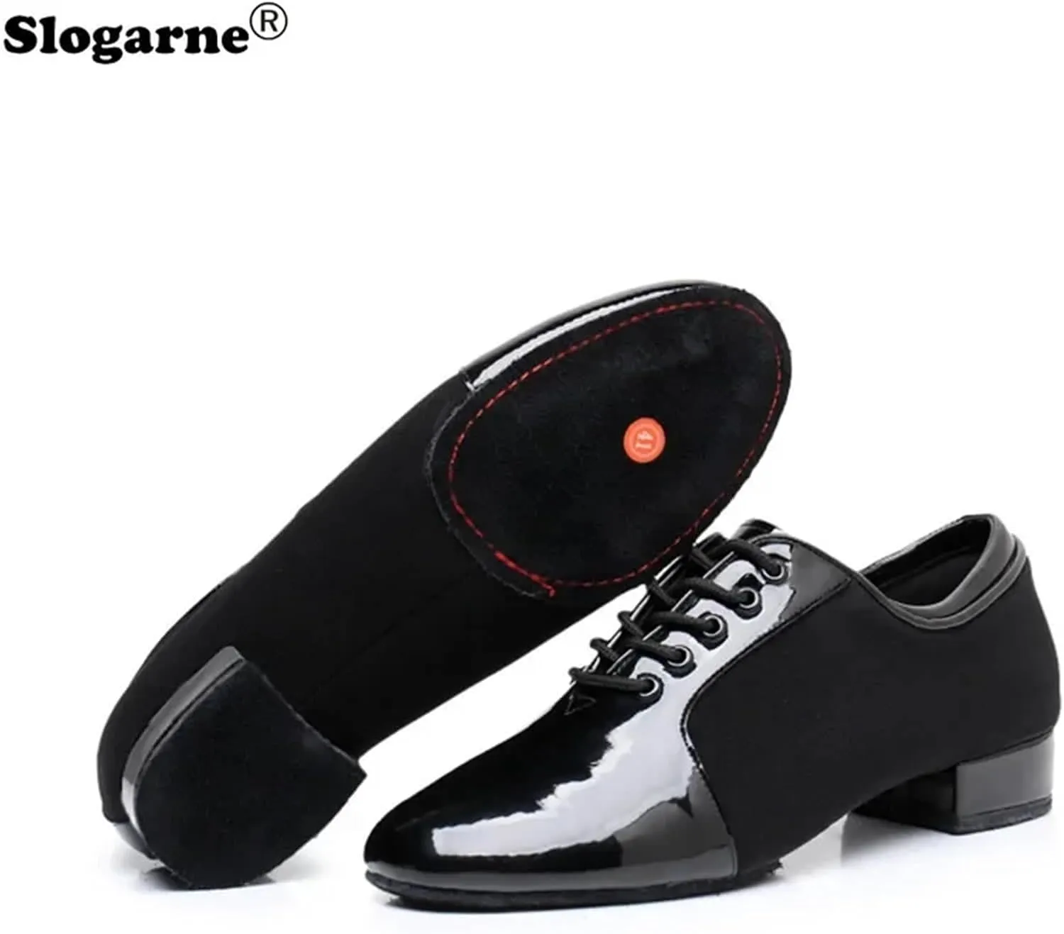 Latin Dance Shoes Men Modern Dance Shoes 2.5cm Heels Male Oxford Fabric Latin Shoes Breathable Soft Social Ballroom Dance Footwear