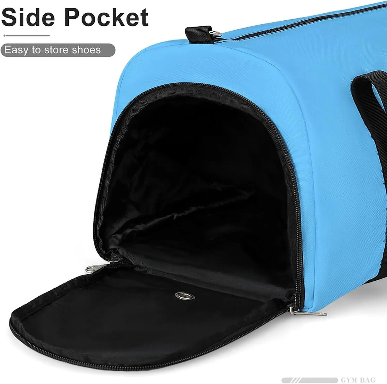 Lightweight Saint Lucia Flag Duffel Bag for Boys Girls with Wet Pocket Gym Tote