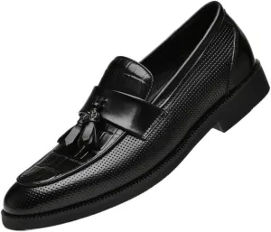 Men's Brogue Oxfords Shoes Mens Dressy Suit Tuxedo Weeding Prom Derby Shoes Height Increasing Non-Slip Softsole Walking Dress Shoes